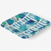 Stippen en strepen 7 papieren bordje (Gebogen)