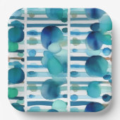 Stippen en strepen 7 papieren bordje (Voorkant)