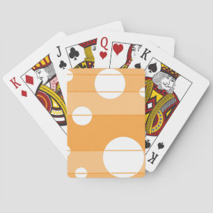 Stippen en strepen in geel oranje speelkaarten