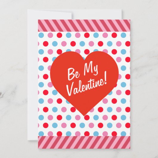 Stippen En Strepen Valentijnkaart Aankondiging (Voorkant)