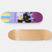 Stippen en stripes van zwarte keuken en paaseieren persoonlijk skateboard (Horizontaal)