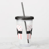 Stippen en strips acryl drinkbeker (Links)