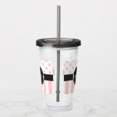 Stippen en strips acryl drinkbeker (Rechts)