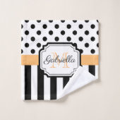 Stippen en strips bad handdoek (Wasdoekje)