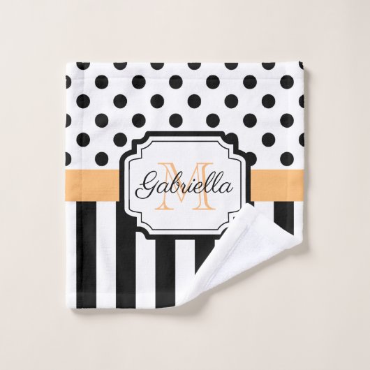 Stippen en strips bad handdoek (Wasdoekje)