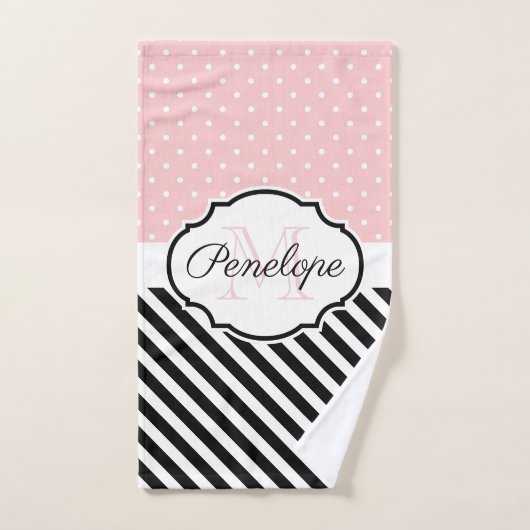 Stippen en strips bad handdoek (Handdoek)