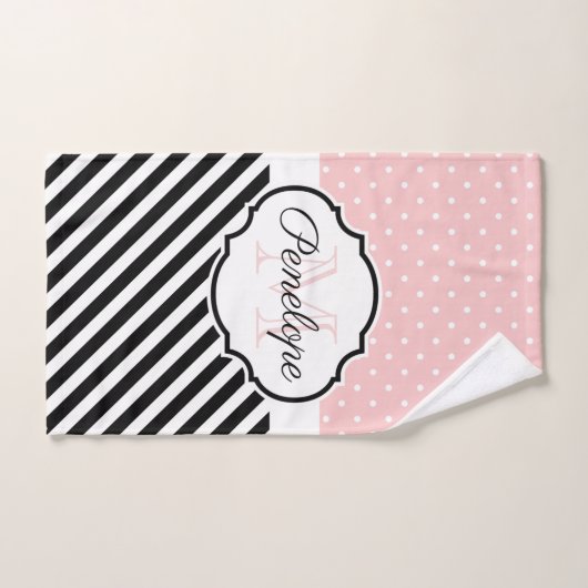 Stippen en strips bad handdoek (Handdoek)