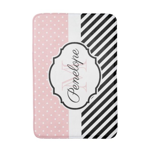 Stippen en strips badmat (Voorkant Verticaal)