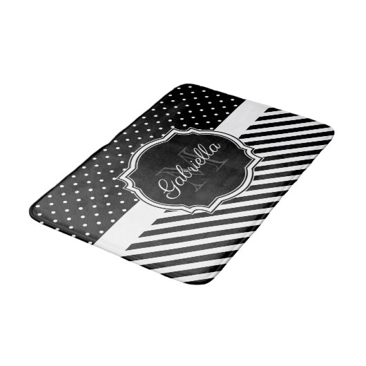 Stippen en strips badmat (Gekanteld)