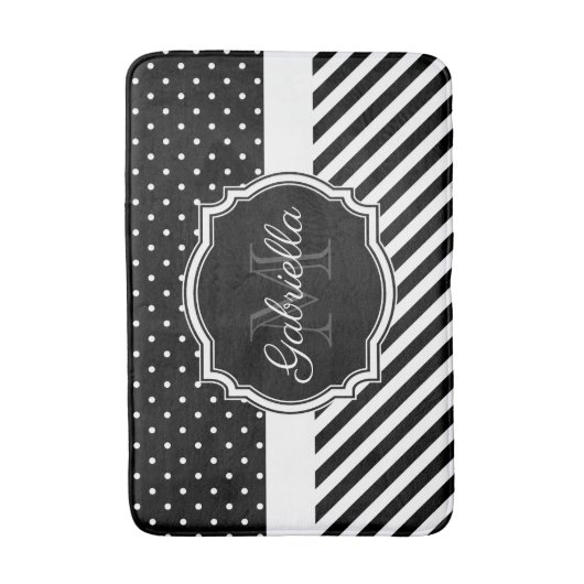 Stippen en strips badmat (Voorkant Verticaal)