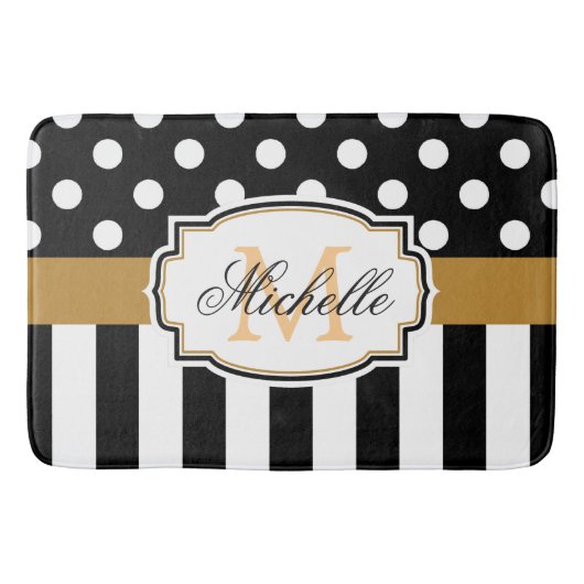 Stippen en strips badmat (Voorkant)