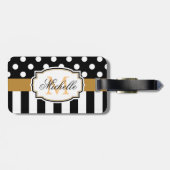 Stippen en strips bagagelabel (Achterkant horizontaal)