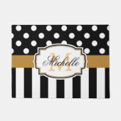 Stippen en strips deurmat (Voorkant)