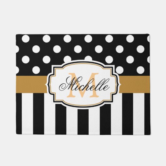 Stippen en strips deurmat (Voorkant)