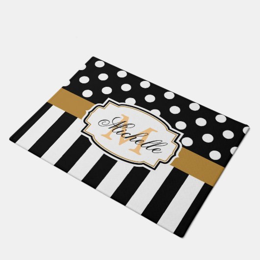 Stippen en strips deurmat (Schuin)