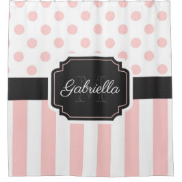 Stippen en strips douchegordijn