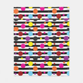 Stippen en strips fleece deken (Voorkant)