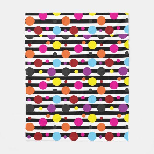 Stippen en strips fleece deken (Voorkant)