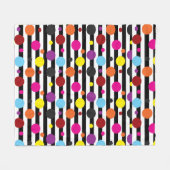 Stippen en strips fleece deken (Voorkant (Horizontaal))
