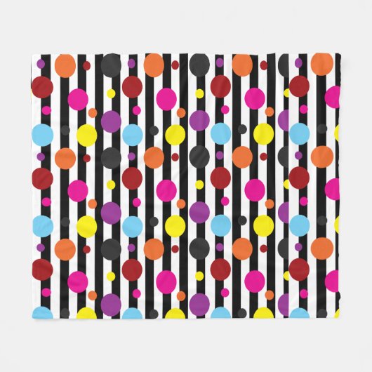 Stippen en strips fleece deken (Voorkant (Horizontaal))