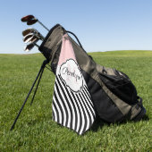 Stippen en strips golfhanddoek (Groen)