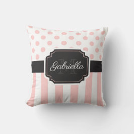 Stippen en strips kussen