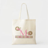 Stippen en strips monogrammed Bag - Pinks Tote Bag (Voorkant)