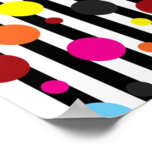 Stippen en strips poster (Hoek)