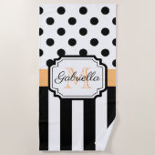 Stippen en strips strandlaken (Voorkant)