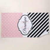 Stippen en strips strandlaken (Voorkant)