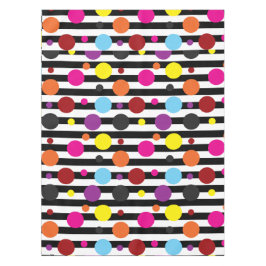 Stippen en strips tafelkleed