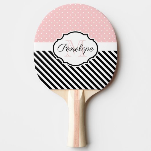 Stippen en strips tafeltennisbatje (Voorkant)