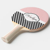 Stippen en strips tafeltennisbatje (Voorkant Gekanteld)