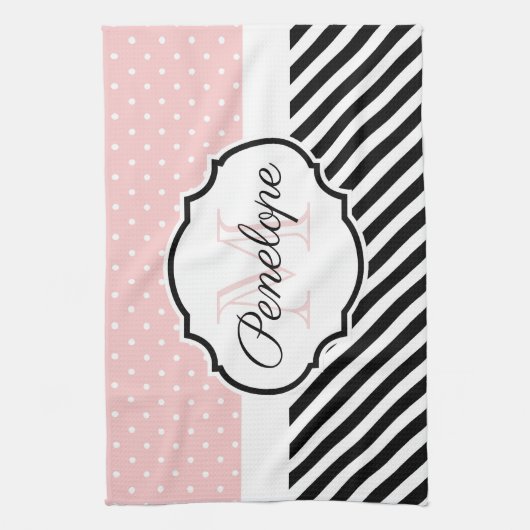 Stippen en strips theedoek (Verticaal)