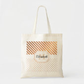 Stippen en strips tote bag (Voorkant)