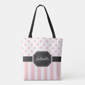 Stippen en strips tote bag (Achterkant)