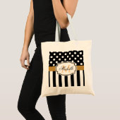 Stippen en strips tote bag (Voorkant (product))