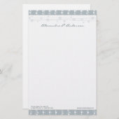 Stippen en stro leisteen grijs Gepersonaliseerd br Briefpapier (Voorkant / Achterkant)