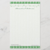Stippen en stro Levendig groen Gepersonaliseerd br Briefpapier (Voorkant)