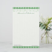 Stippen en stro Levendig groen Gepersonaliseerd br Briefpapier (Staand voorkant)