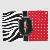 Stippen en Zebra afdrukken Golfhanddoek (Horizontaal)