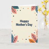 Stippen Familie Dag Kaart (Gele Bloem)
