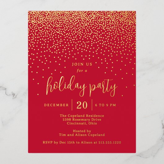 Stippen Folie Vakantiedagen Briefkaart (Voorkant)