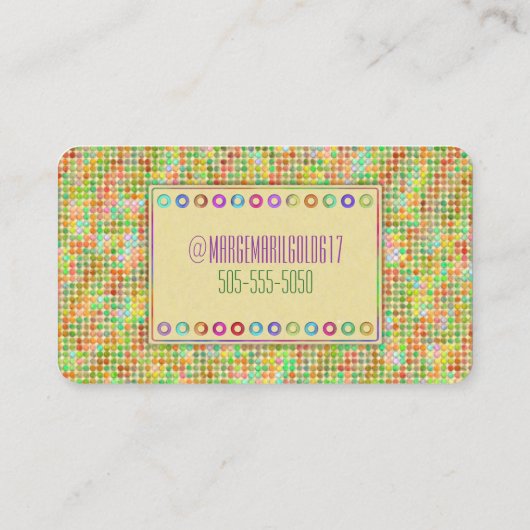 Stippen Geel Visitekaartje (Achterkant)
