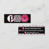 Stippen Gerber Daisy Posh visitekaartje (Voorkant / Achterkant)