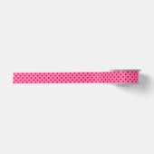 Stippen Gestippelde Doe-Het-Zelf Kleuren Warm Roze Satijnen Lint (Voorkant)
