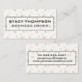 Stippen Glitter | Zwarte Rand Visitekaartje (Voorkant / Achterkant)