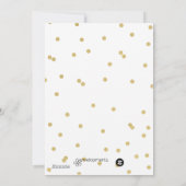 Stippen Gold Script Holiday Card Feestdagenkaart (Achterkant)