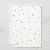 Stippen Gold Script Holiday Card Feestdagenkaart (Achterkant)