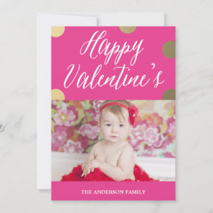Stippen Goud Valentijnsdag Fotokaart Feestdagenkaart